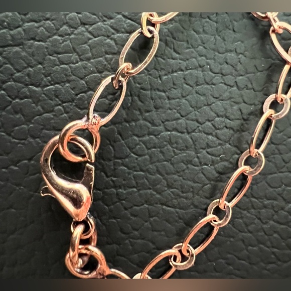 ❤️ Large Dendrite Opal & Howlite Copper Wire Pendant & Paperclip Chain - Picture 8 of 12